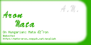 aron mata business card